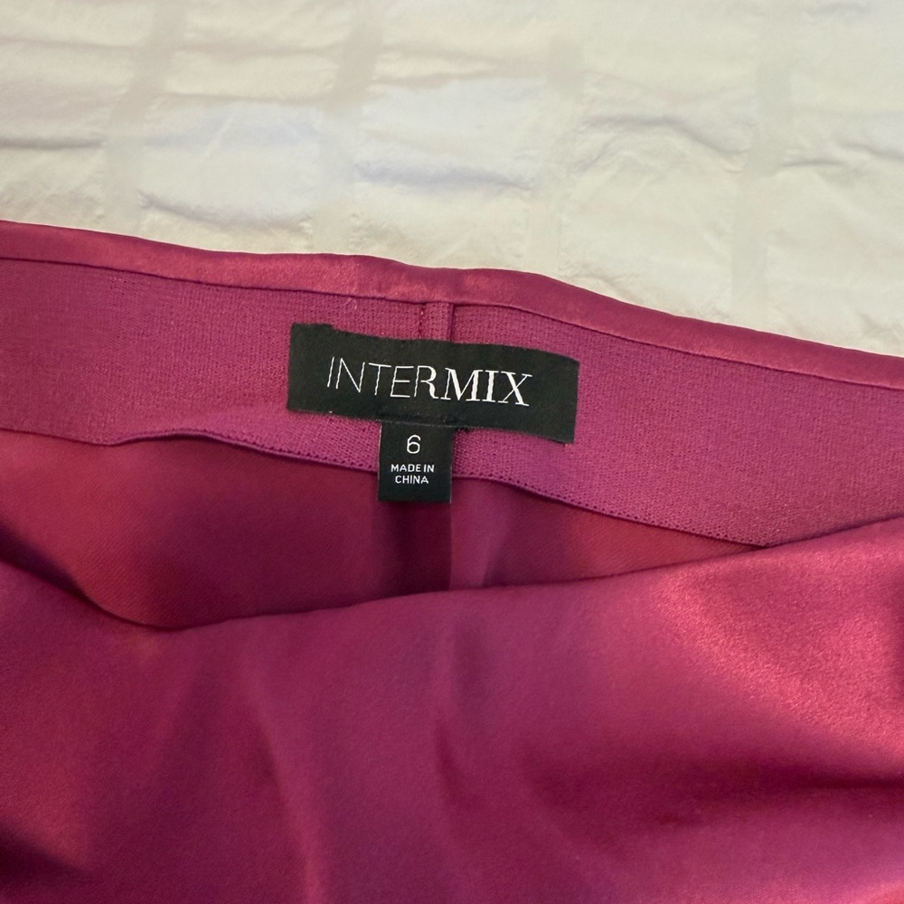 Intermix pink silk midi skirt - Picture 2 of 3
